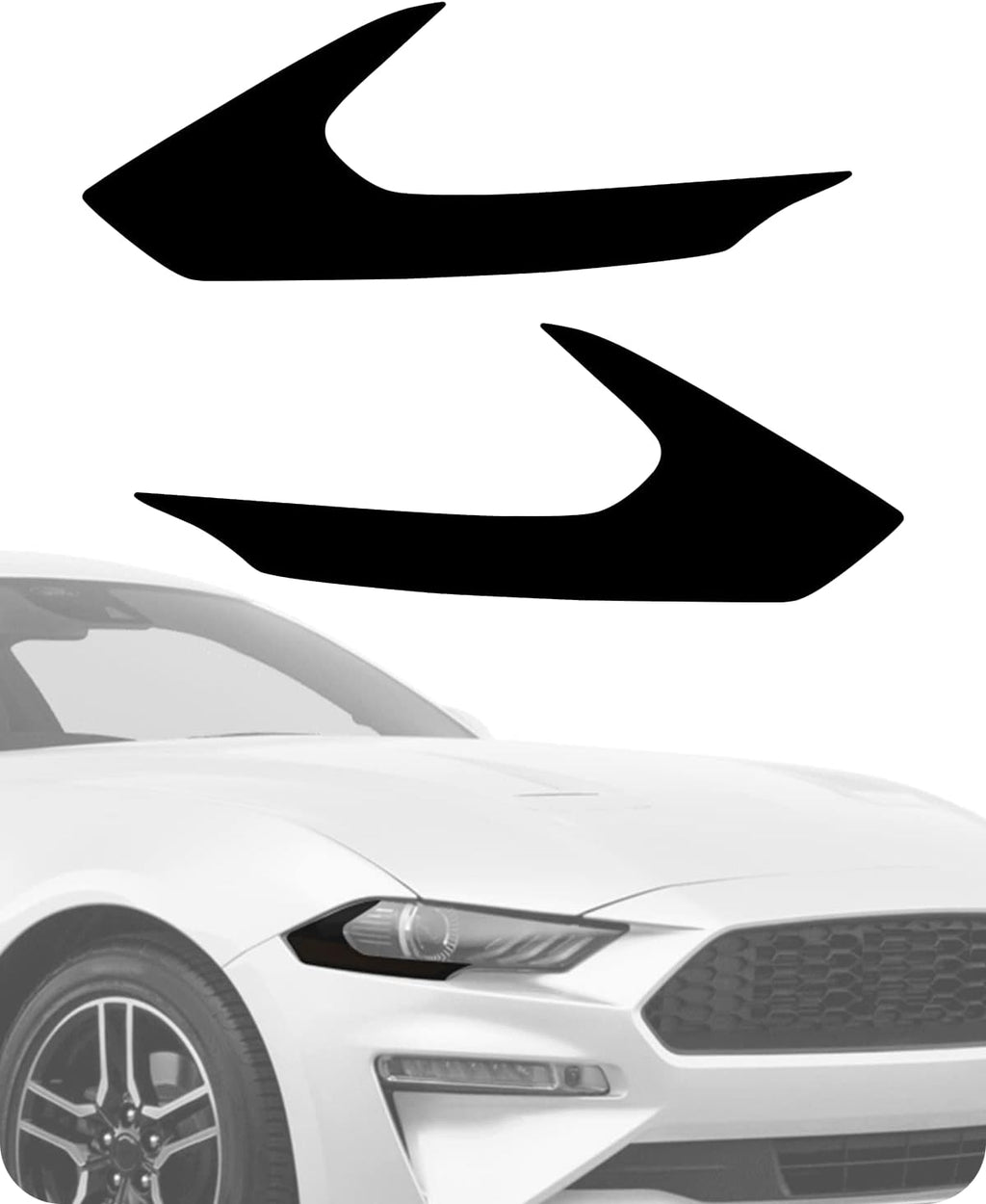 NDRUSH Headlight Side Marker Tint Vinyl Head Light Tint Film Precut Overlay Wrap Cover Compatible with 2018-2021 Ford Mustang