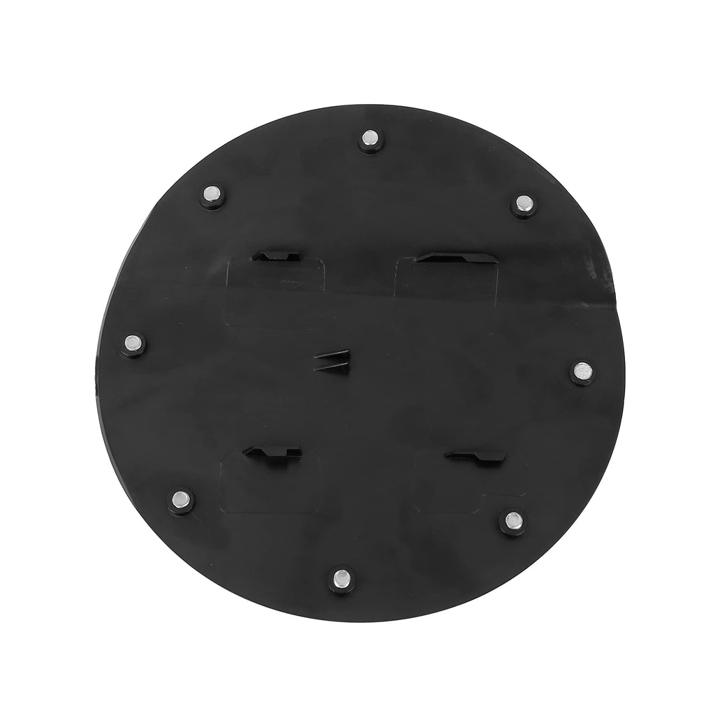 X AUTOHAUX Carbon Fiber Pattern Black Car Gas Cap Fuel Filler Door Cover Gas Tank Cover for Ford for Mustang 2015-2020