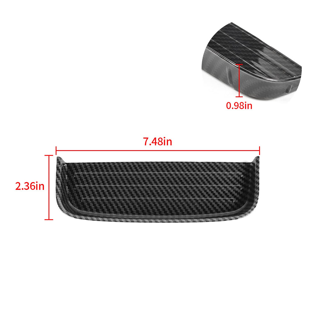 RT-TCZ Carbon Fiber Gear Shift Panel Storage Box Organizer Tray Center Console Trim Cover Accessories for Ford Mustang 2015 2016 2017 2018 2019 2020 2021 2022 2023 2024