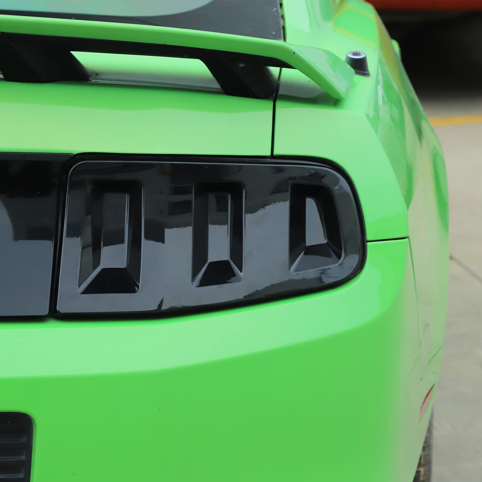 RT-TCZ Tail Light Lamp Cover Guard Trim Frame Bezels Decoration Accessories Compatible with Ford Mustang 2018-2023(2018+ Smoke Black)