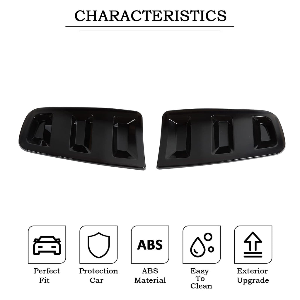 RT-TCZ Tail Light Lamp Cover Guard Trim Frame Bezels Decoration Accessories Compatible with Ford Mustang 2018-2023(2018+ Smoke Black)