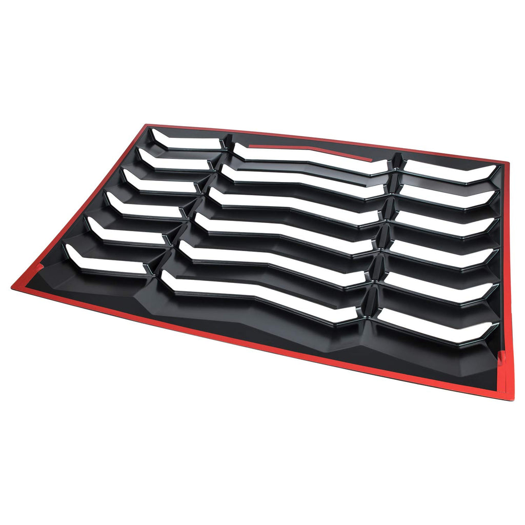 2015-2023 Rear Window Louvers Windshield Sun Shade Cover Lambo Style Matte Black Compatible with Ford Mustang 2015 2016 2017 2018 2019 2020 2021 …