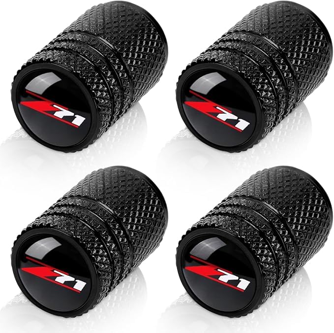 Tire Valve Stem Caps for Ford Mustang Metal Car Wheel Air caps Auto Valve Stem Caps Accessories 4 Pcs Black