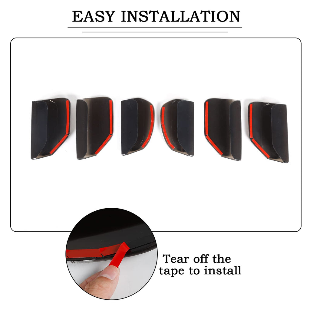 RT-TCZ Tail Light Lamp Cover Guard Trim Frame Bezels Decoration Accessories Compatible with Ford Mustang 2018-2023(2018+ Smoke Black)