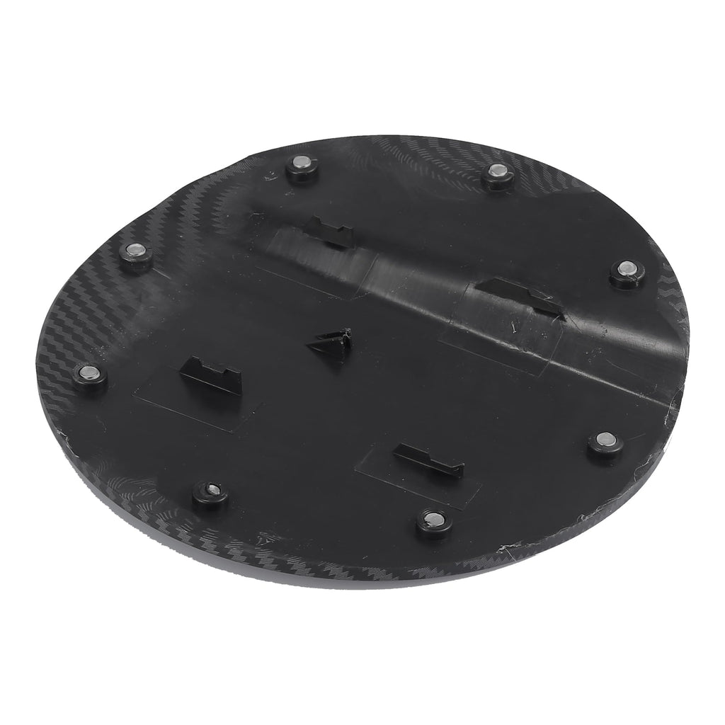 X AUTOHAUX Carbon Fiber Pattern Black Car Gas Cap Fuel Filler Door Cover Gas Tank Cover for Ford for Mustang 2015-2020