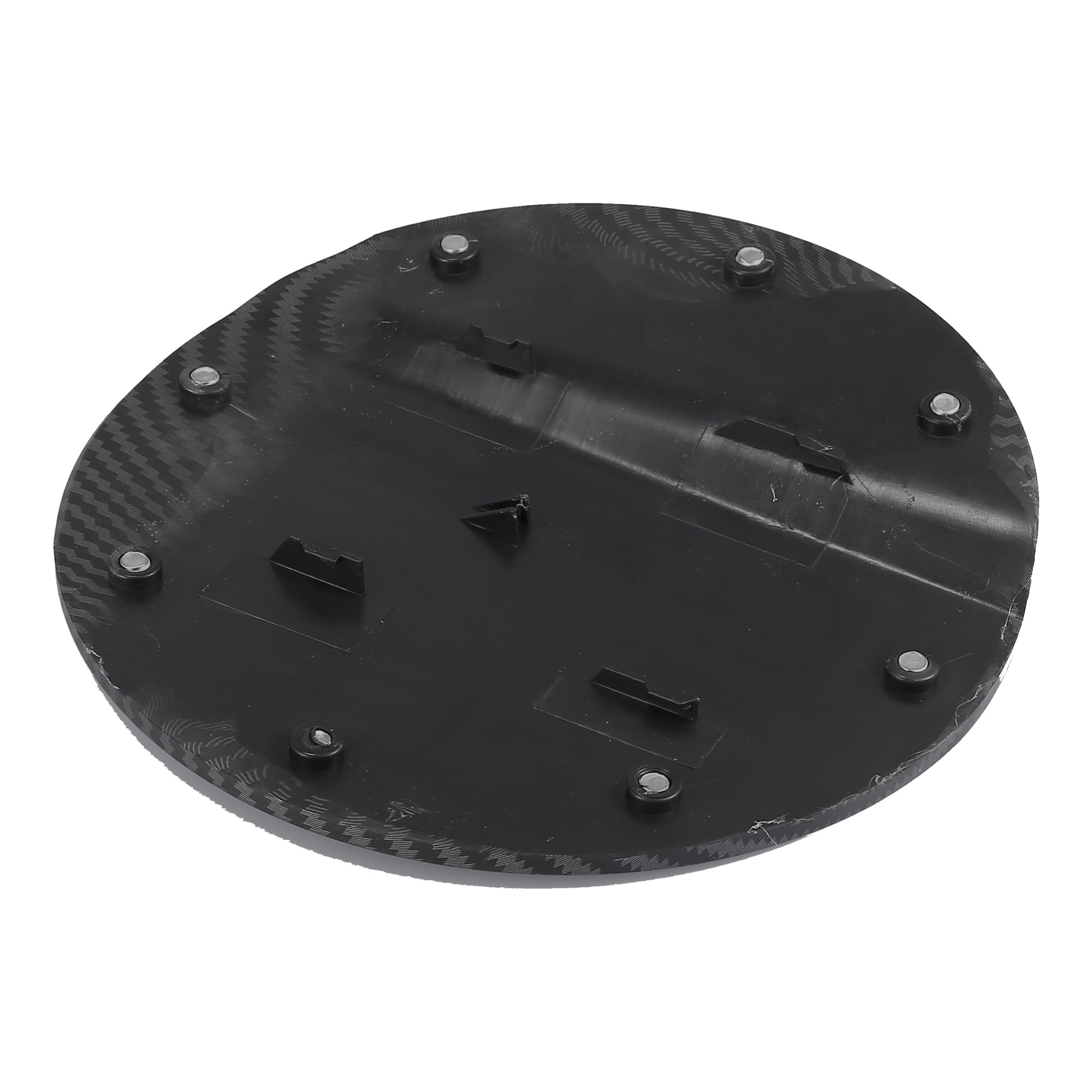 X AUTOHAUX Carbon Fiber Pattern Black Car Gas Cap Fuel Filler Door Cover Gas Tank Cover for Ford for Mustang 2015-2020