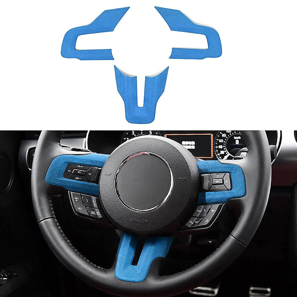 Steering Wheel Button Emblem 3D Red Trim Sticker Roadster Interior Decorative Accessories for Mustang 2015 2016 2017 2018 2019 2020 2021 2022 2023