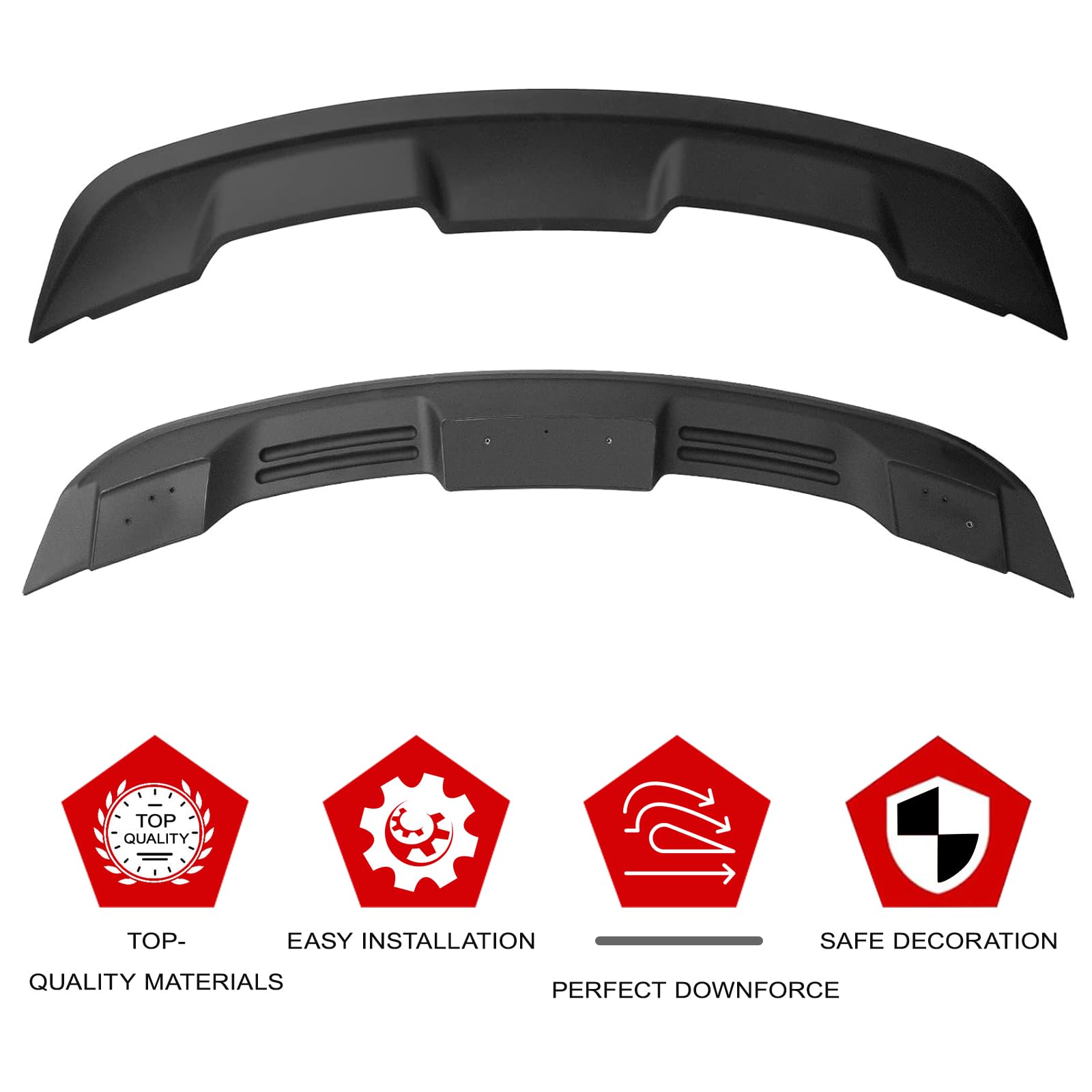 2015-2023 Mustang Ecoboost Spoiler Compatible with Mustang V6/V8/Shelby/GT/EcoBoost Coupe 2 Door Models GT 350 GT500 Style ABS Trunk Rear Spoiler Wing