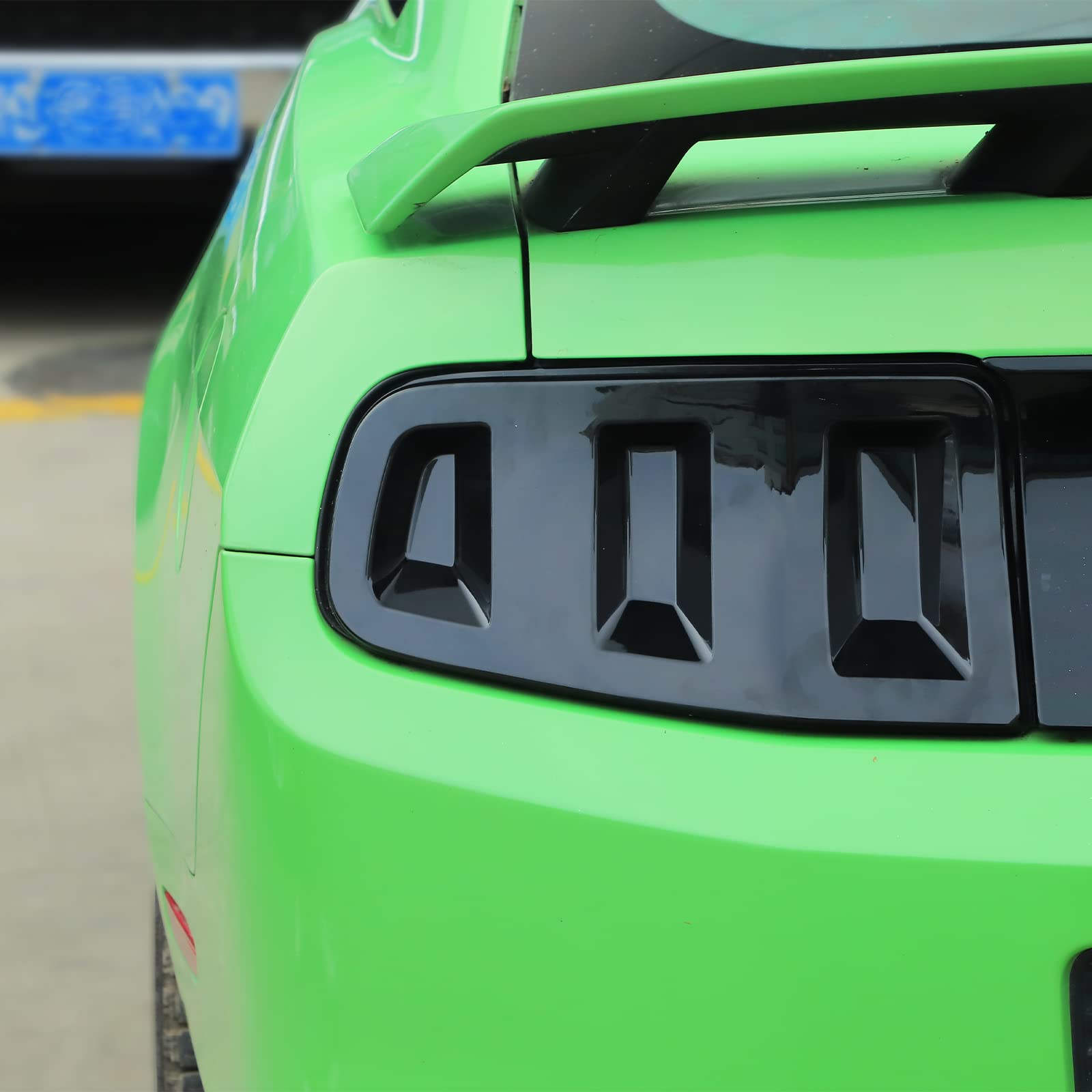 RT-TCZ Tail Light Lamp Cover Guard Trim Frame Bezels Decoration Accessories Compatible with Ford Mustang 2018-2023(2018+ Smoke Black)