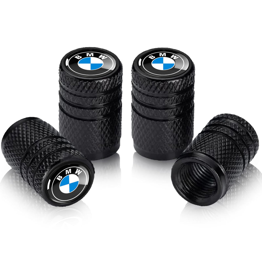 Tire Valve Stem Caps for Ford Mustang Metal Car Wheel Air caps Auto Valve Stem Caps Accessories 4 Pcs Black