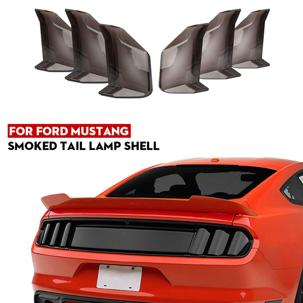 RT-TCZ Tail Light Lamp Cover Guard Trim Frame Bezels Decoration Accessories Compatible with Ford Mustang 2018-2023(2018+ Smoke Black)