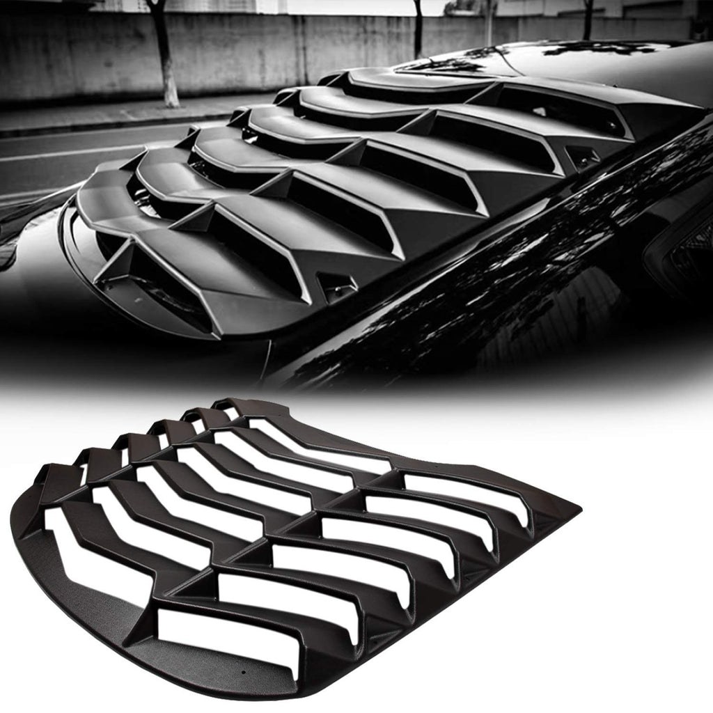 2015-2023 Rear Window Louvers Windshield Sun Shade Cover Lambo Style Matte Black Compatible with Ford Mustang 2015 2016 2017 2018 2019 2020 2021 …