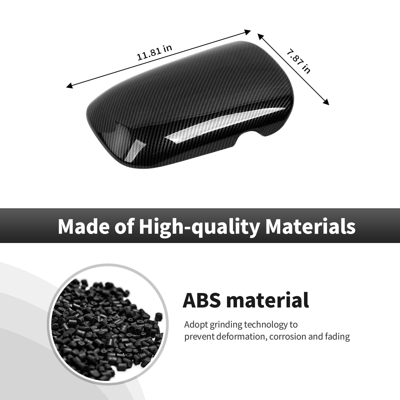 Center Console Cover Armrest Box Trim Cover Decoration Interior Accessories for Ford Mustang 2015-2025