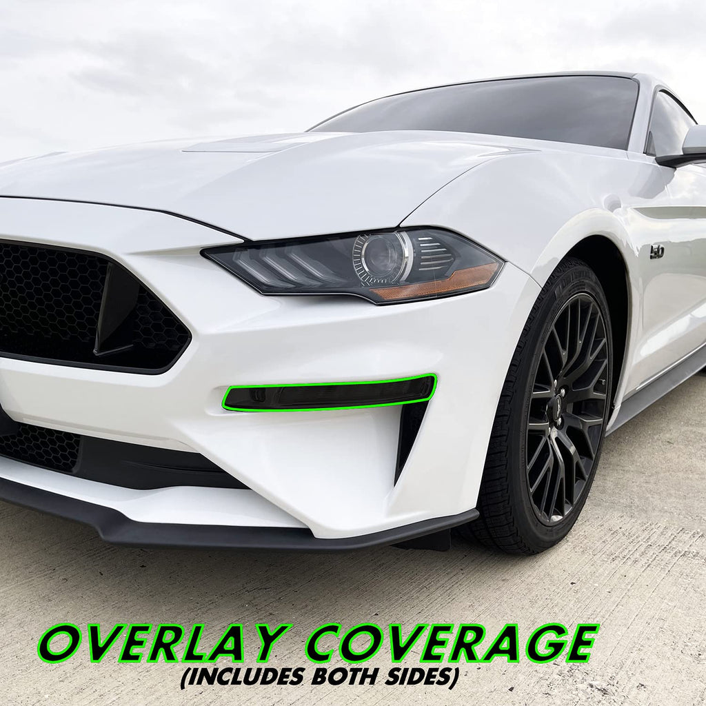 SlickMod PreCut Vinyl Smoke Tint for 2018-2021 Ford Mustang Foglight (3. Foglight/Turn Signal, 20% Dark Smoke)
