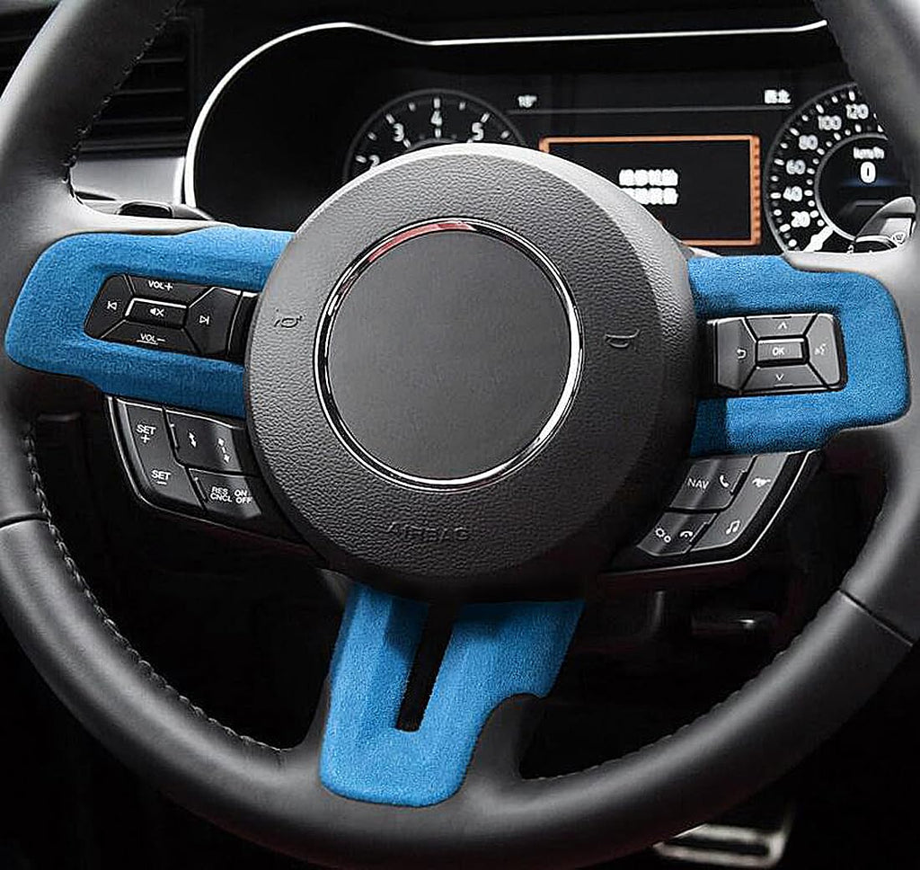 Steering Wheel Button Emblem 3D Red Trim Sticker Roadster Interior Decorative Accessories for Mustang 2015 2016 2017 2018 2019 2020 2021 2022 2023