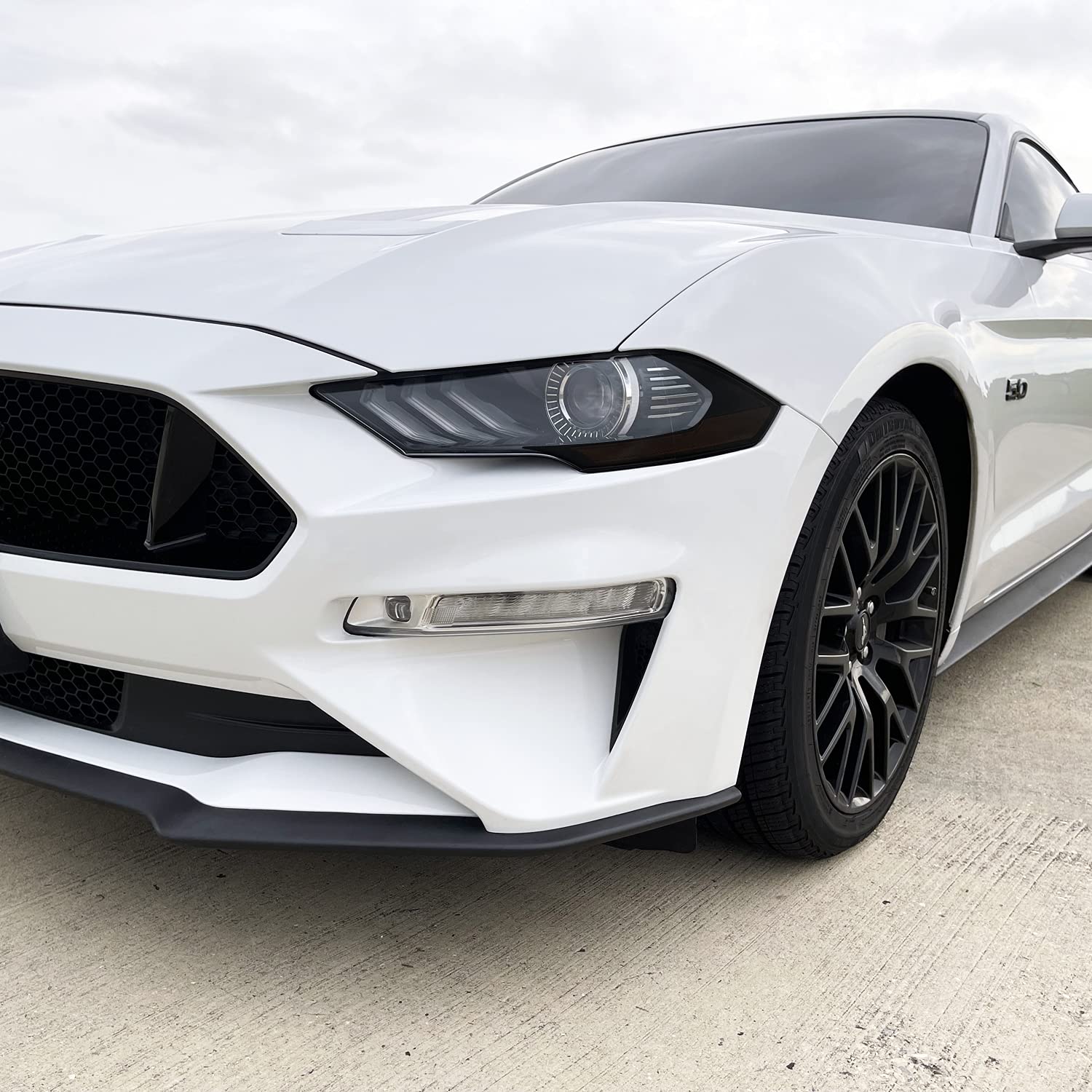 SlickMod PreCut Vinyl Smoke Tint for 2018-2021 Ford Mustang Foglight (3. Foglight/Turn Signal, 20% Dark Smoke)