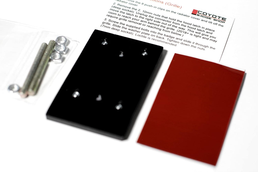 GT350 Style Coyote Badge for Ford Mustang F150 - The Original Coyote Badge - All Metal (Grabber Blue)