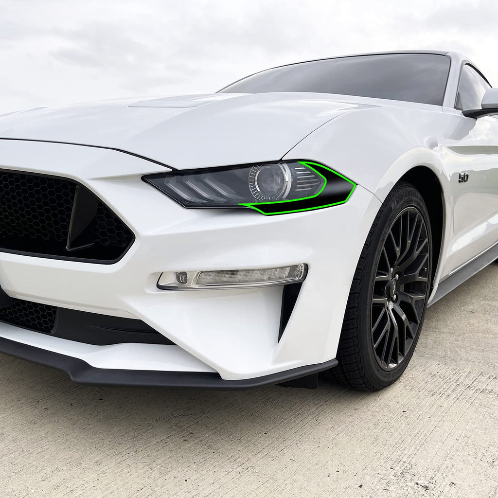 SlickMod PreCut Vinyl Smoke Tint for 2018-2021 Ford Mustang Foglight (3. Foglight/Turn Signal, 20% Dark Smoke)
