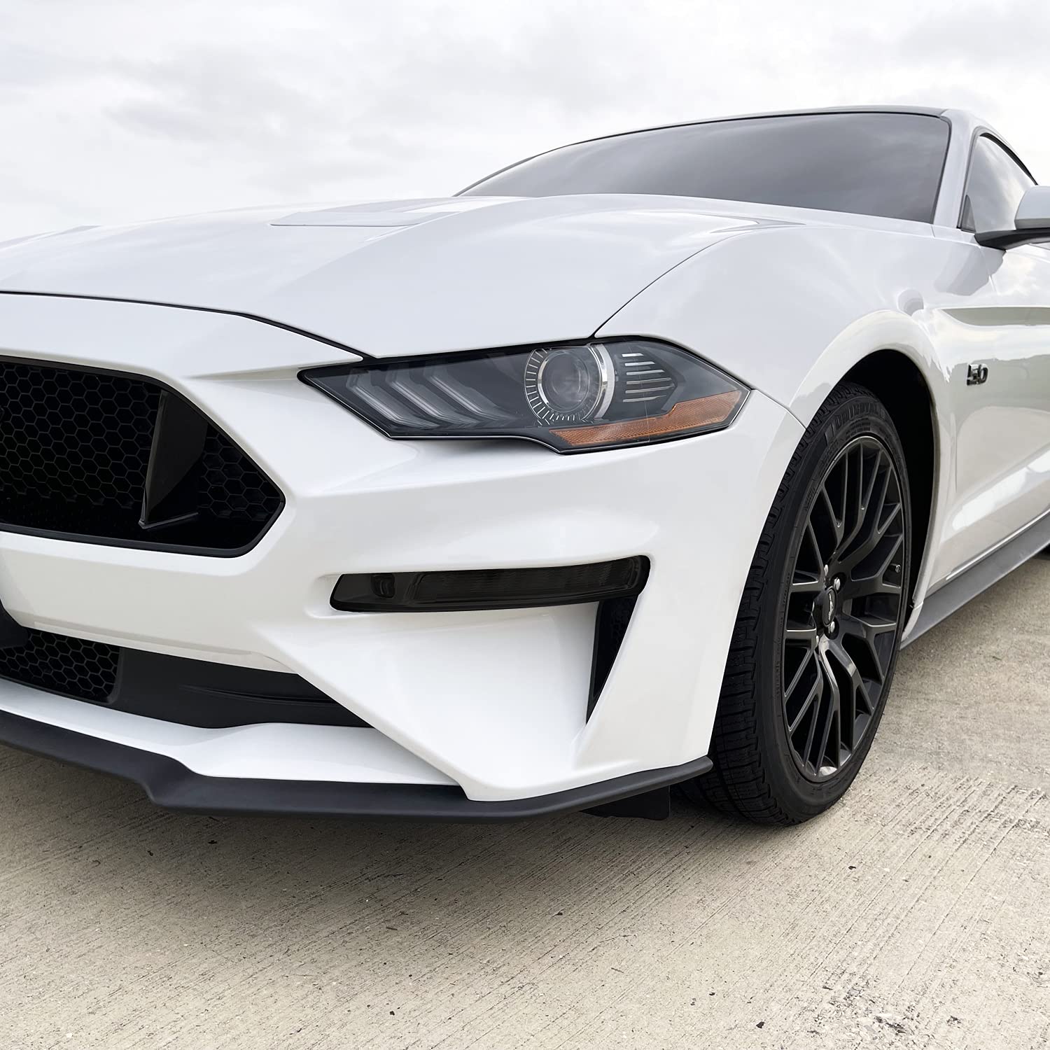 SlickMod PreCut Vinyl Smoke Tint for 2018-2021 Ford Mustang Foglight (3. Foglight/Turn Signal, 20% Dark Smoke)