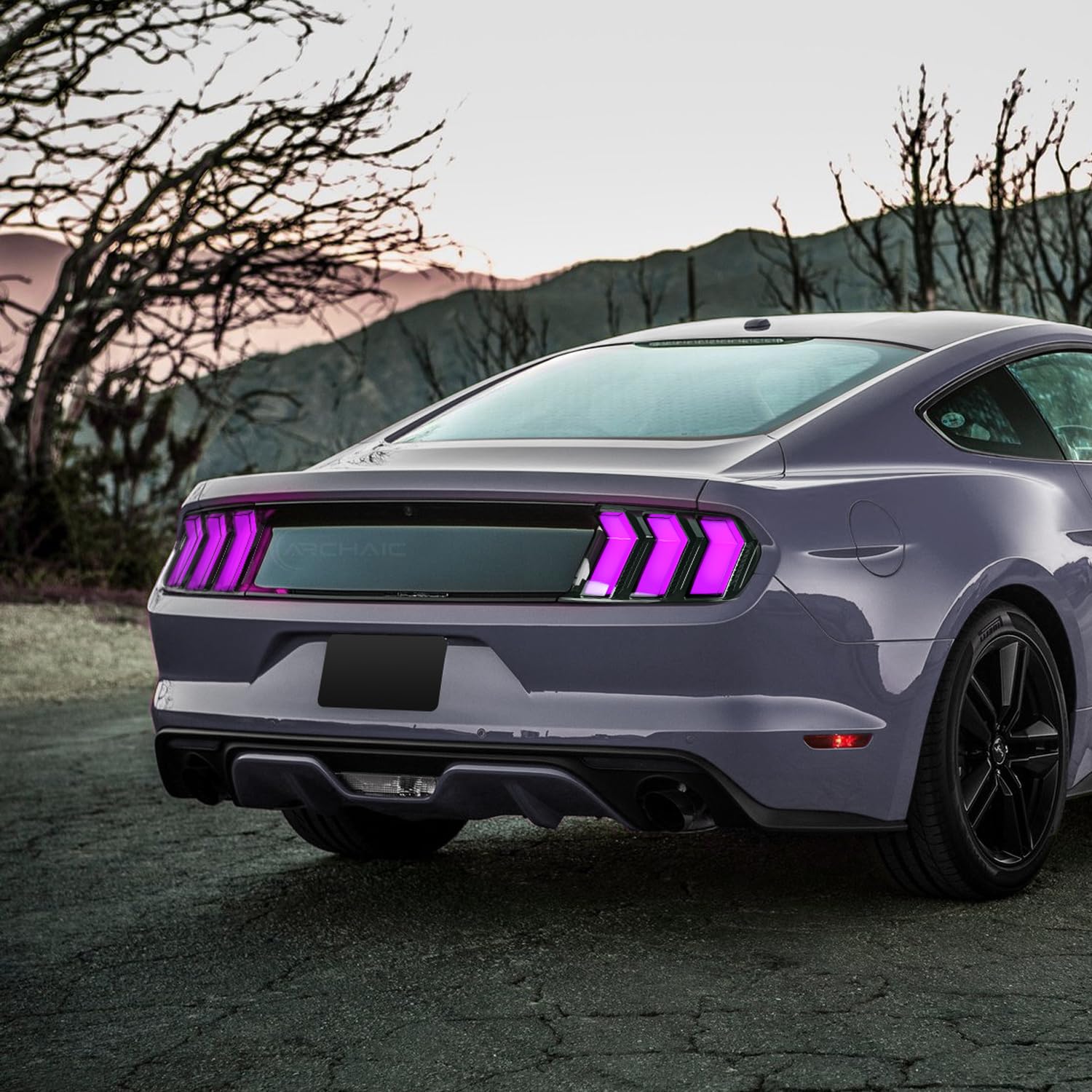 Archaic Tail Lights Assembly Compatible with Ford Mustang Shelby GT350 GT500 2015-2023,w/Start Up Animation & Sequential Turn Signal,Clear