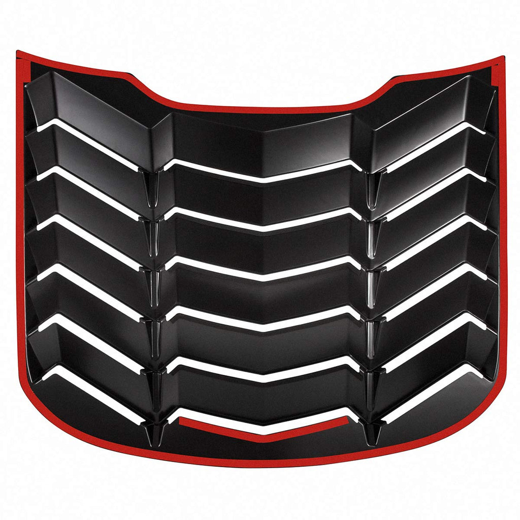 2015-2023 Rear Window Louvers Windshield Sun Shade Cover Lambo Style Matte Black Compatible with Ford Mustang 2015 2016 2017 2018 2019 2020 2021 …