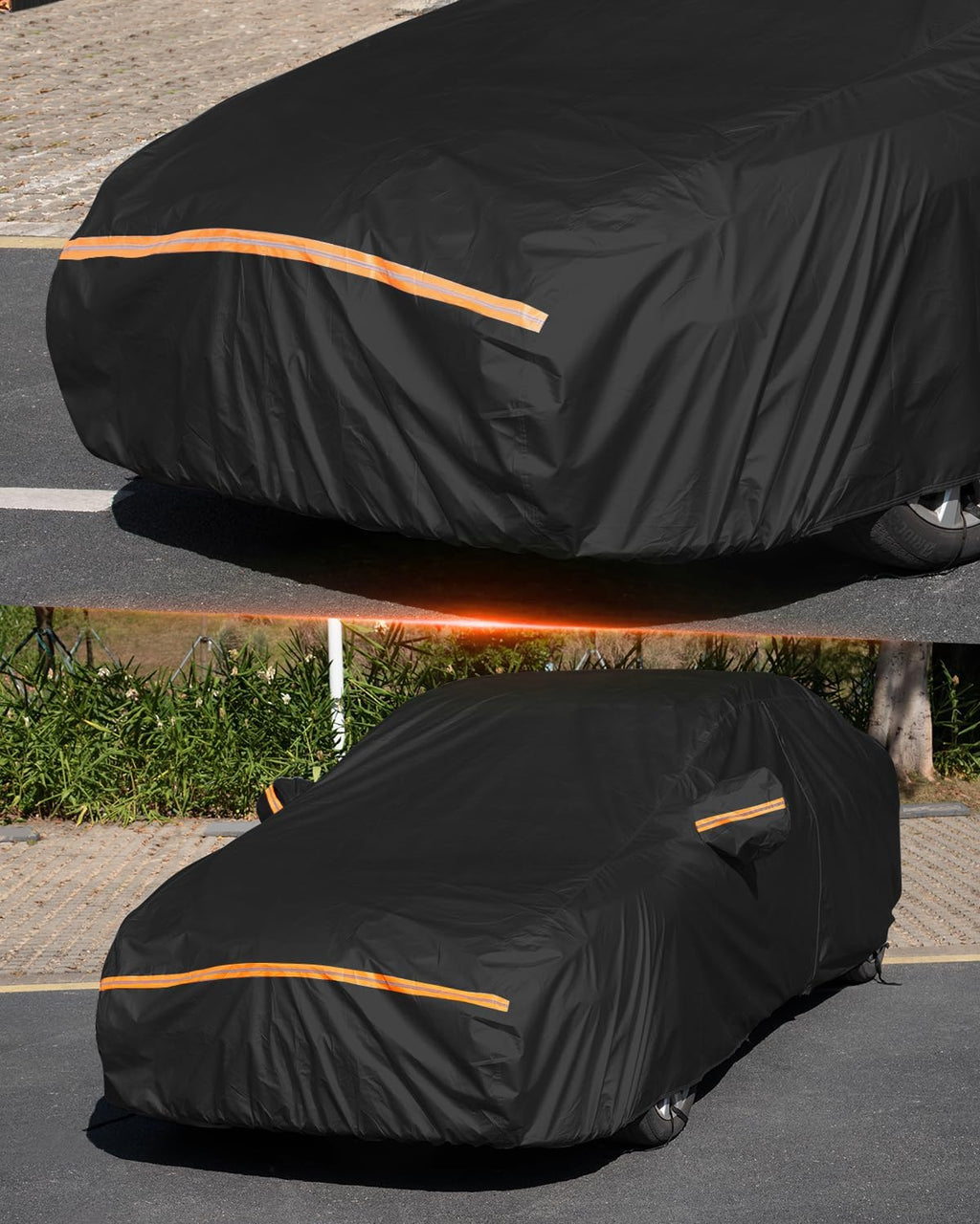 Car Cover Waterproof All Weather Custom Fit for Ford Mustang 1994-2025, 420D Oxford Full Outdoor Automtive Heavy Duty Covers Windproof Snowproof Dustproof UV Hail Protection Accessories