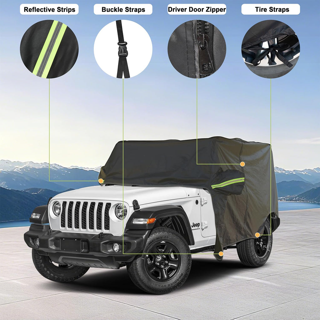 Car Cover Waterproof All Weather Custom Fit for Ford Mustang 1994-2025, 420D Oxford Full Outdoor Automtive Heavy Duty Covers Windproof Snowproof Dustproof UV Hail Protection Accessories