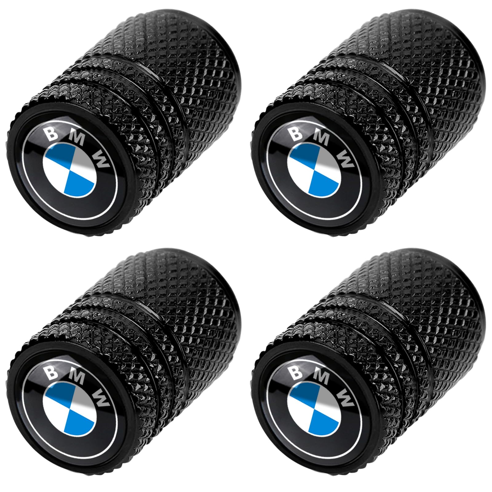 Tire Valve Stem Caps for Ford Mustang Metal Car Wheel Air caps Auto Valve Stem Caps Accessories 4 Pcs Black