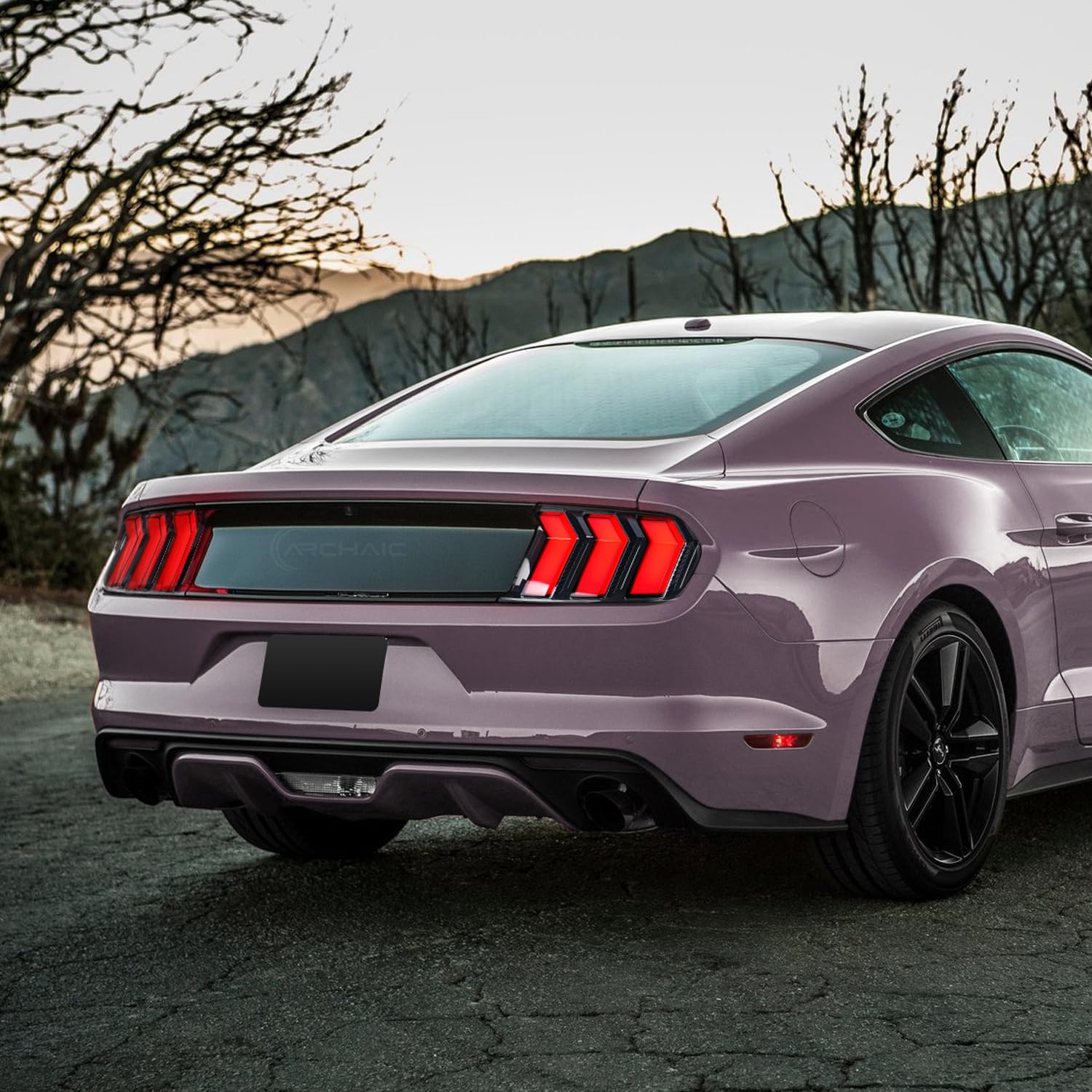 Archaic Tail Lights Assembly Compatible with Ford Mustang Shelby GT350 GT500 2015-2023,w/Start Up Animation & Sequential Turn Signal,Clear