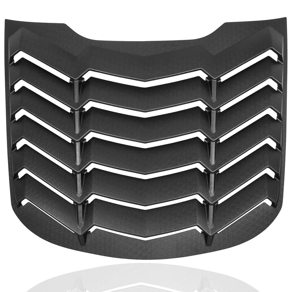2015-2023 Rear Window Louvers Windshield Sun Shade Cover Lambo Style Matte Black Compatible with Ford Mustang 2015 2016 2017 2018 2019 2020 2021 …