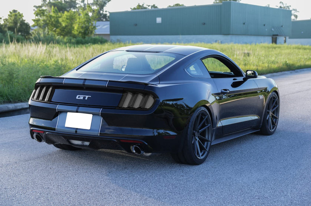 LED Tail Light for 2015-2023 Ford Mustang with Dynamic Running Turn Light Design,WOLFSORM Ford Mustang LED Tail Light Replacement Assembly,1 Pair(Smoke Lens)