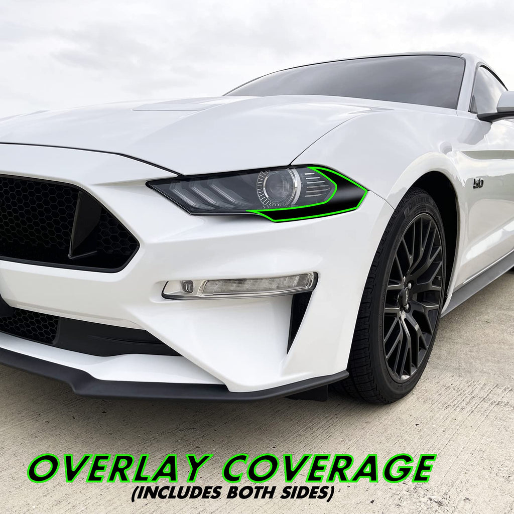 SlickMod PreCut Vinyl Smoke Tint for 2018-2021 Ford Mustang Foglight (3. Foglight/Turn Signal, 20% Dark Smoke)