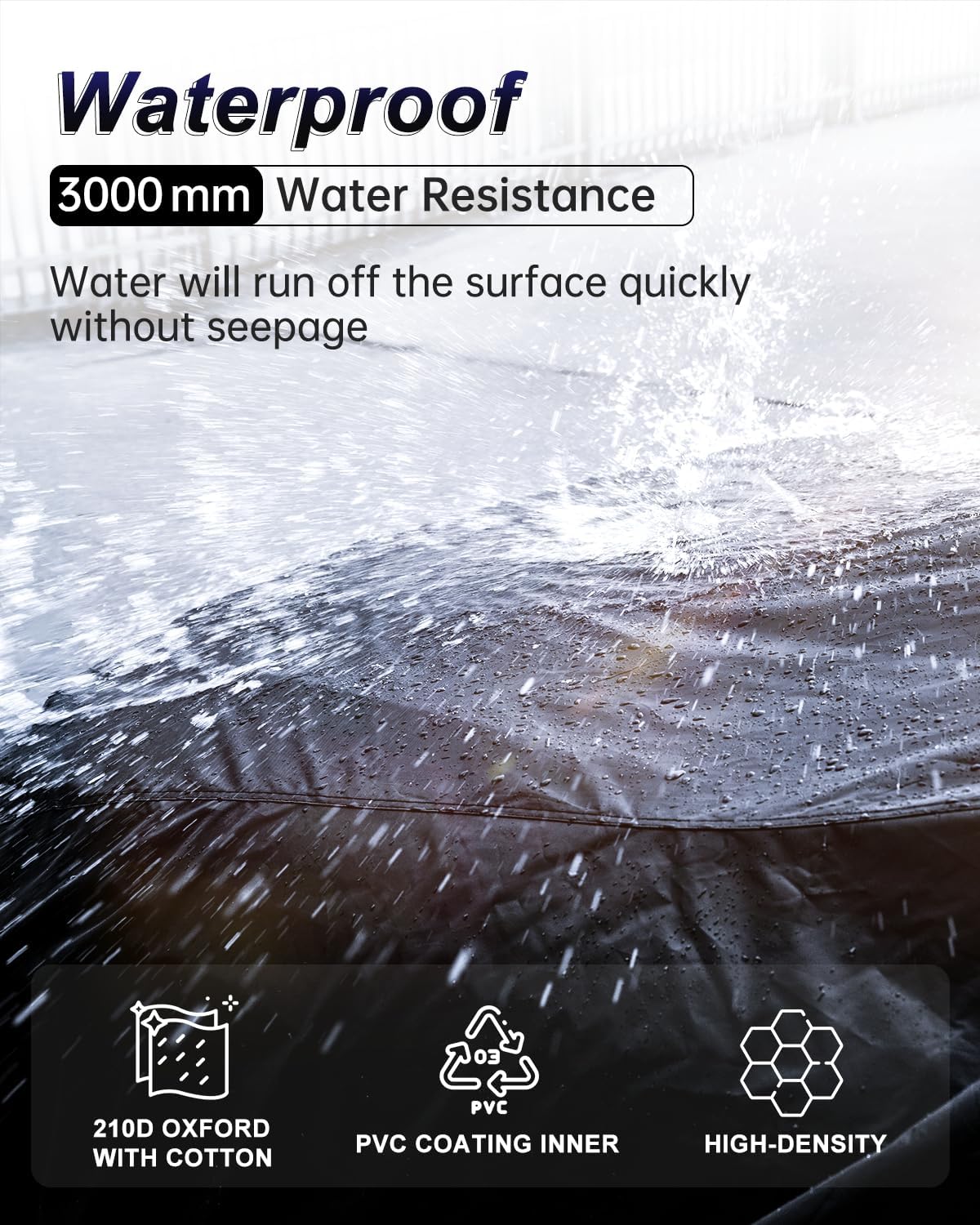 Car Cover Waterproof All Weather Custom Fit for Ford Mustang 1994-2025, 420D Oxford Full Outdoor Automtive Heavy Duty Covers Windproof Snowproof Dustproof UV Hail Protection Accessories