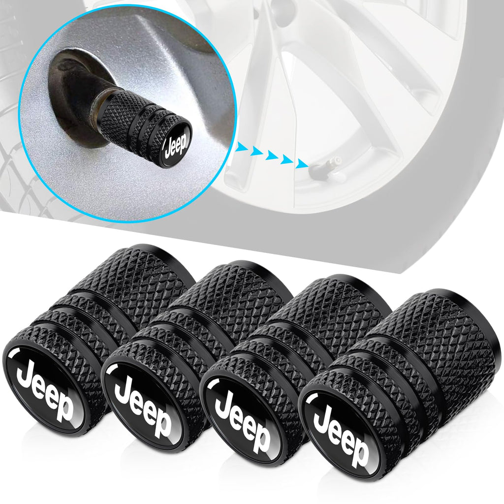 Tire Valve Stem Caps for Ford Mustang Metal Car Wheel Air caps Auto Valve Stem Caps Accessories 4 Pcs Black