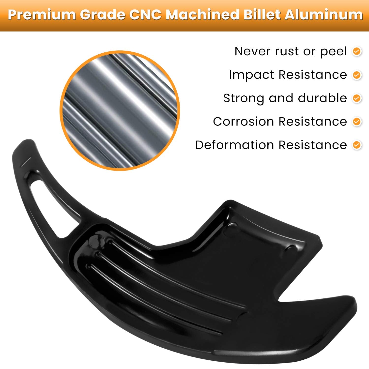 Steering Wheel Shift Paddle Extended Shifter Trim Cover for Ford Mustang 2015 2016 2017 2018 2019 2020 2021 2022 2023 Interior Decoration Accessories Aluminum Alloy (Red 2PCS)