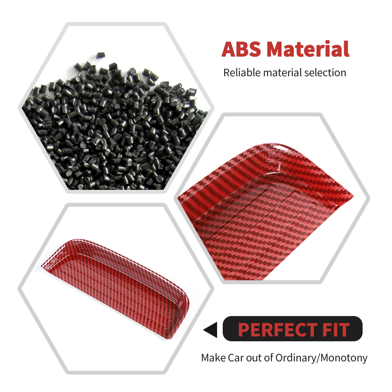 RT-TCZ Carbon Fiber Gear Shift Panel Storage Box Organizer Tray Center Console Trim Cover Accessories for Ford Mustang 2015 2016 2017 2018 2019 2020 2021 2022 2023 2024