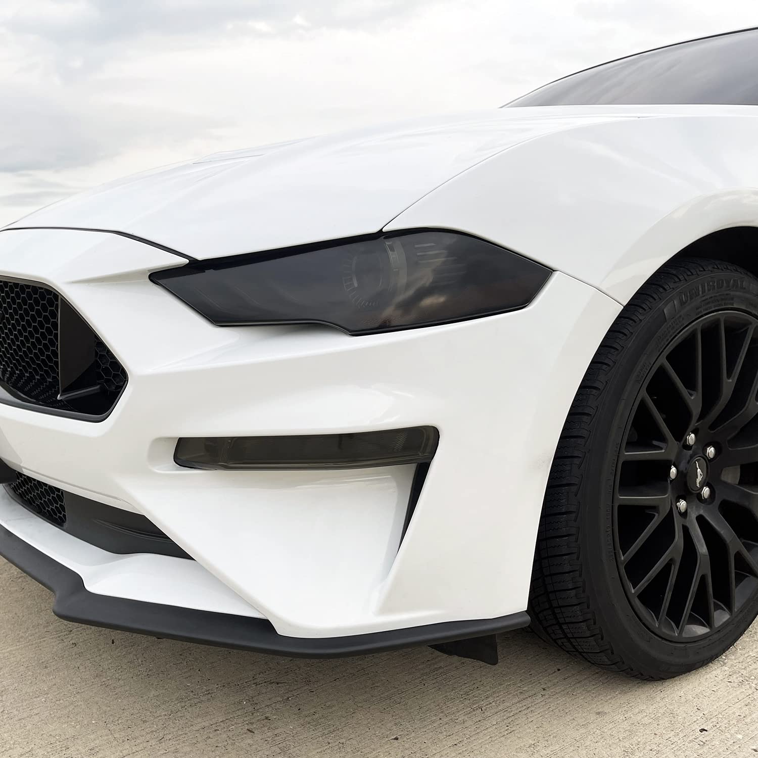 SlickMod PreCut Vinyl Smoke Tint for 2018-2021 Ford Mustang Foglight (3. Foglight/Turn Signal, 20% Dark Smoke)