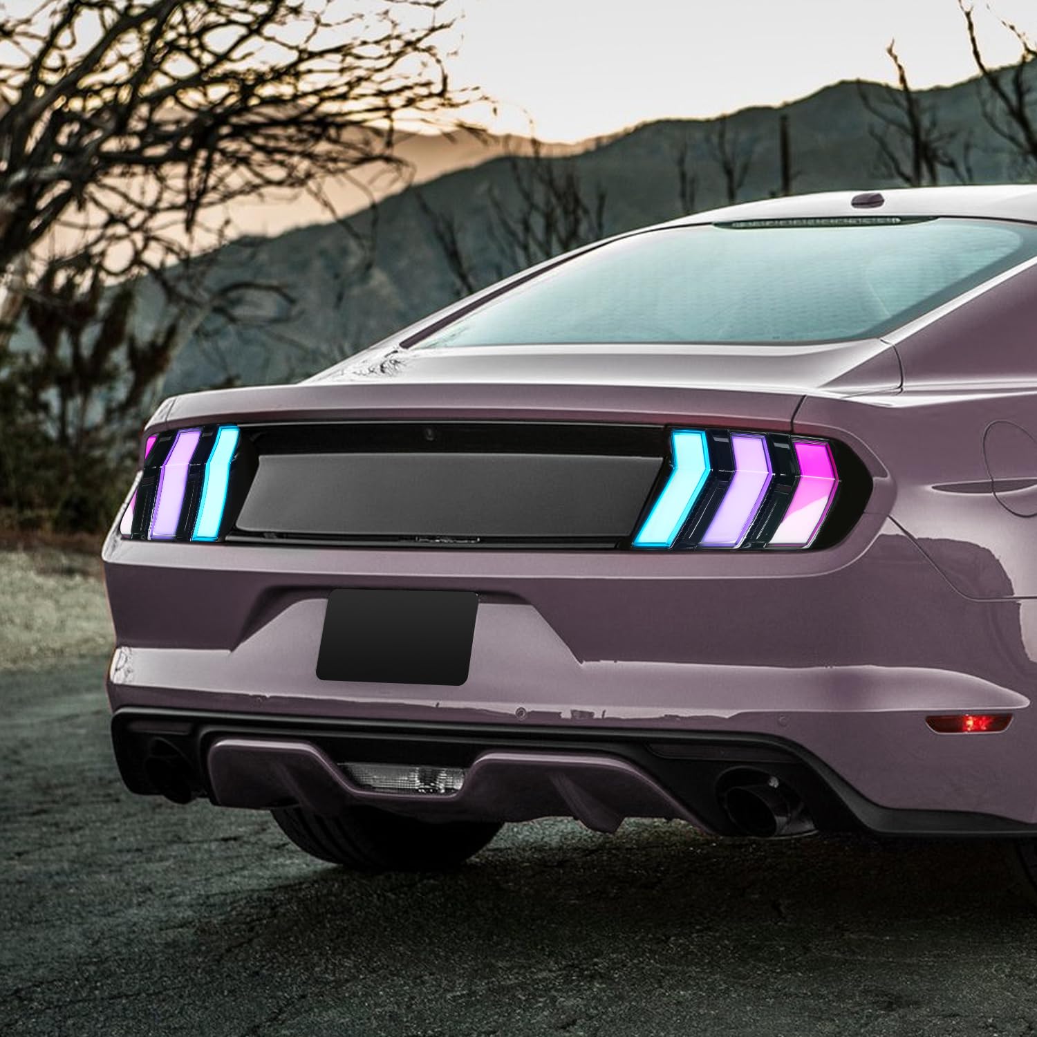 Archaic Tail Lights Assembly Compatible with Ford Mustang Shelby GT350 GT500 2015-2023,w/Start Up Animation & Sequential Turn Signal,Clear