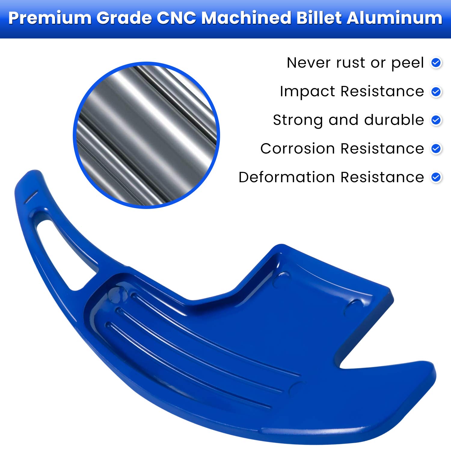 Steering Wheel Shift Paddle Extended Shifter Trim Cover for Ford Mustang 2015 2016 2017 2018 2019 2020 2021 2022 2023 Interior Decoration Accessories Aluminum Alloy (Red 2PCS)