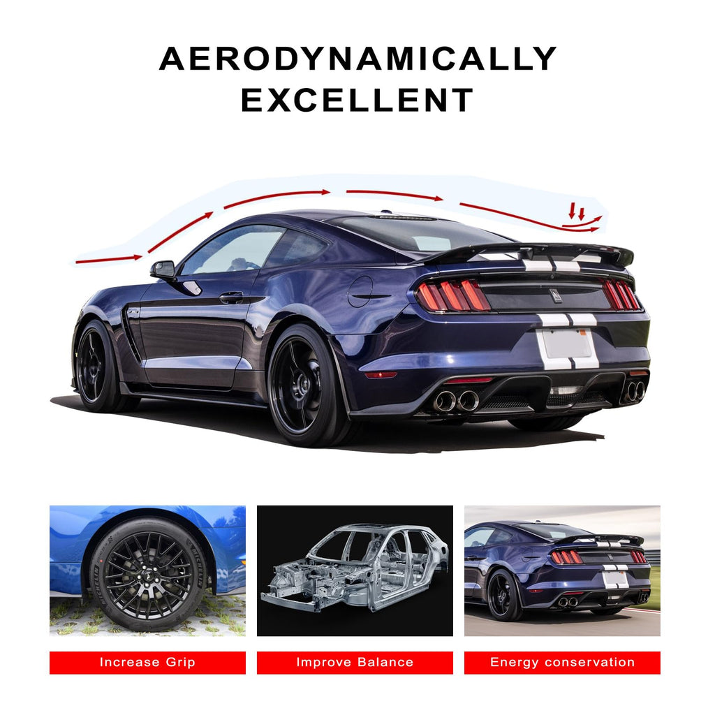 2015-2023 Mustang Ecoboost Spoiler Compatible with Mustang V6/V8/Shelby/GT/EcoBoost Coupe 2 Door Models GT 350 GT500 Style ABS Trunk Rear Spoiler Wing