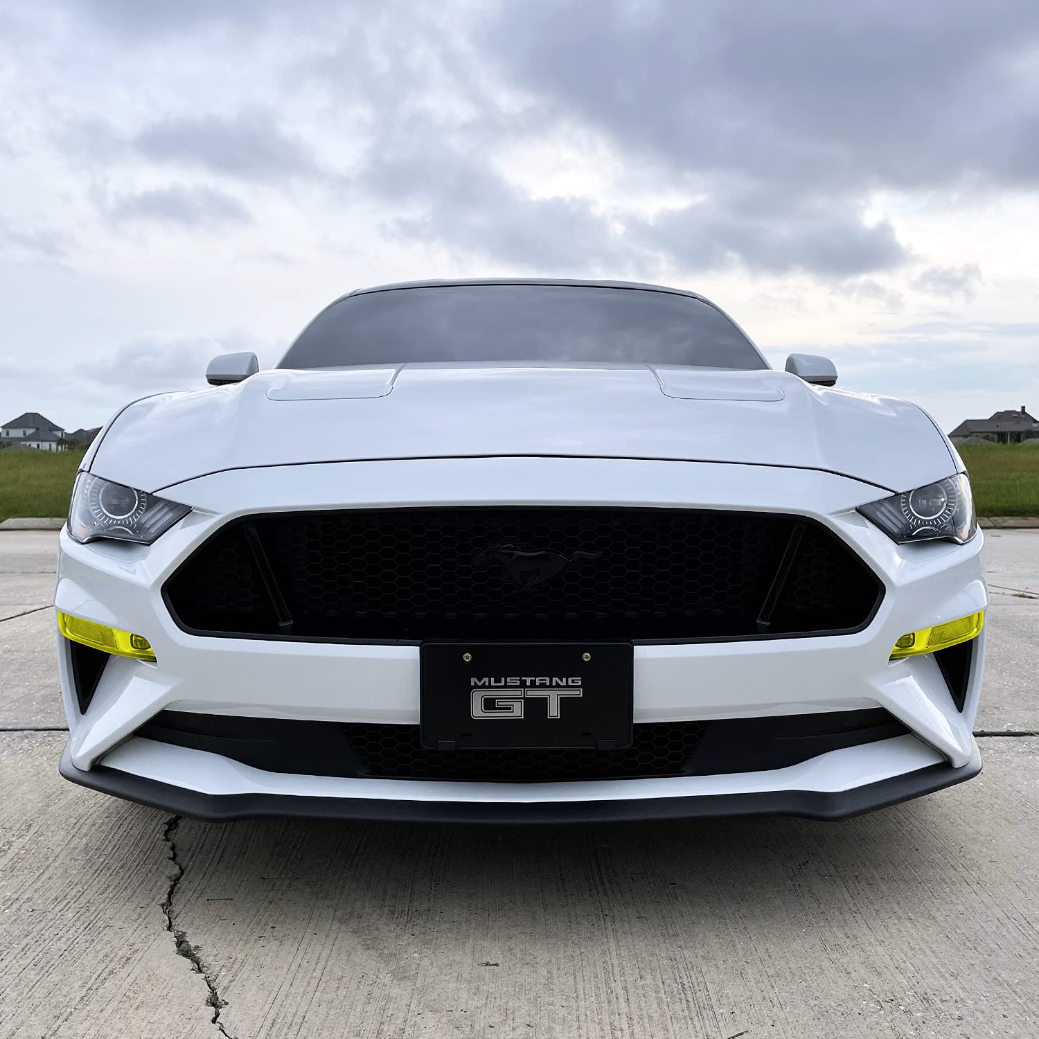 SlickMod PreCut Vinyl Smoke Tint for 2018-2021 Ford Mustang Foglight (3. Foglight/Turn Signal, 20% Dark Smoke)