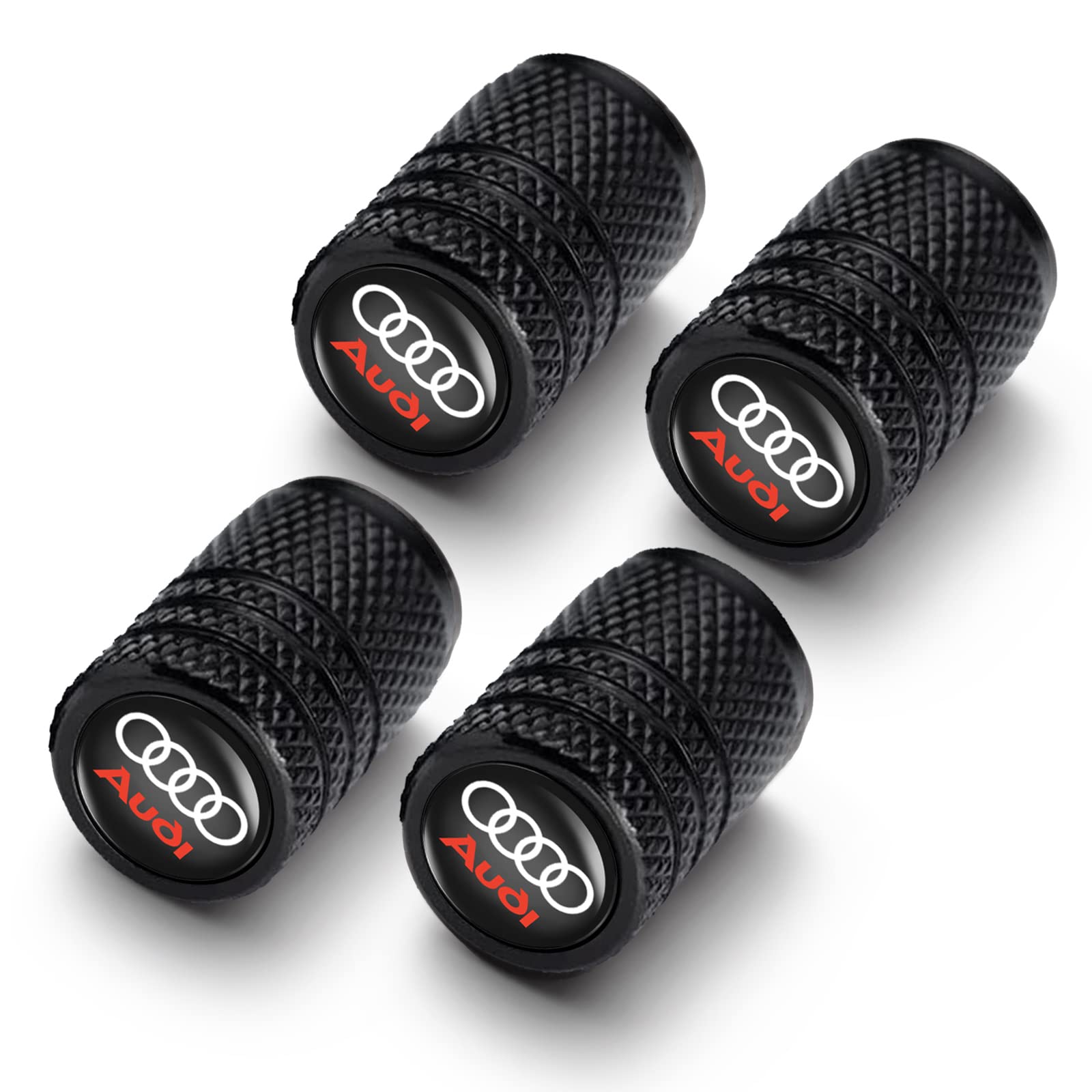 Tire Valve Stem Caps for Ford Mustang Metal Car Wheel Air caps Auto Valve Stem Caps Accessories 4 Pcs Black