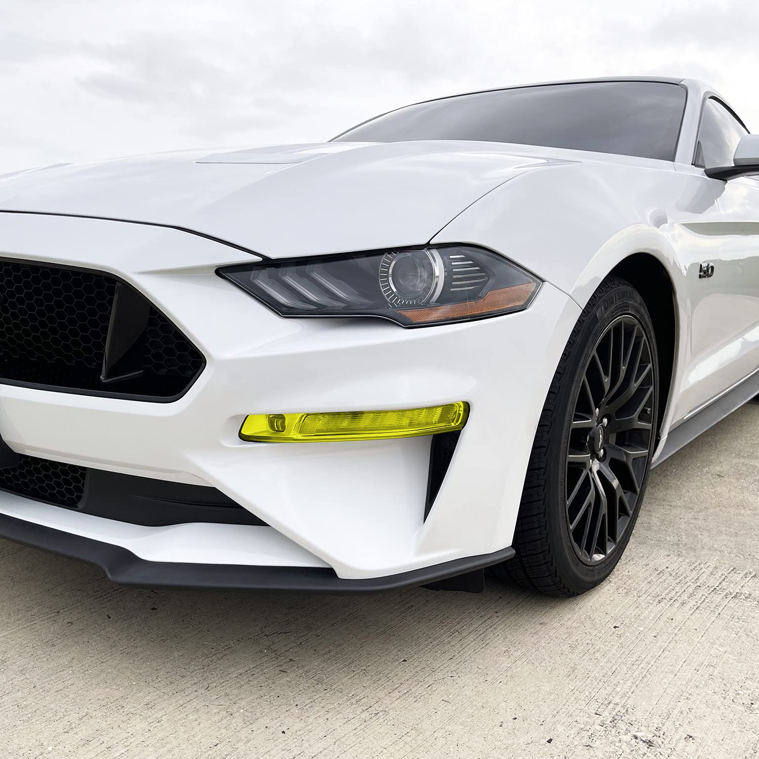 SlickMod PreCut Vinyl Smoke Tint for 2018-2021 Ford Mustang Foglight (3. Foglight/Turn Signal, 20% Dark Smoke)