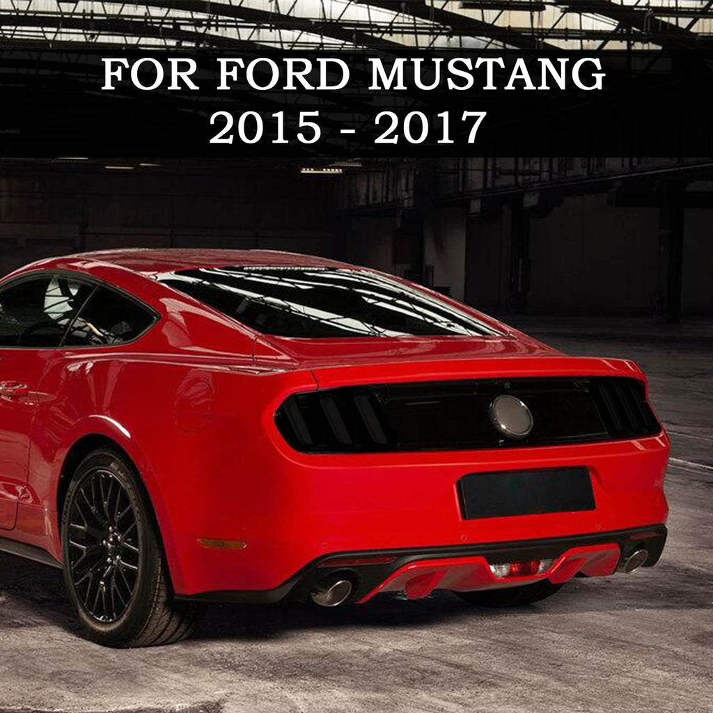 RT-TCZ Tail Light Lamp Cover Guard Trim Frame Bezels Decoration Accessories Compatible with Ford Mustang 2018-2023(2018+ Smoke Black)