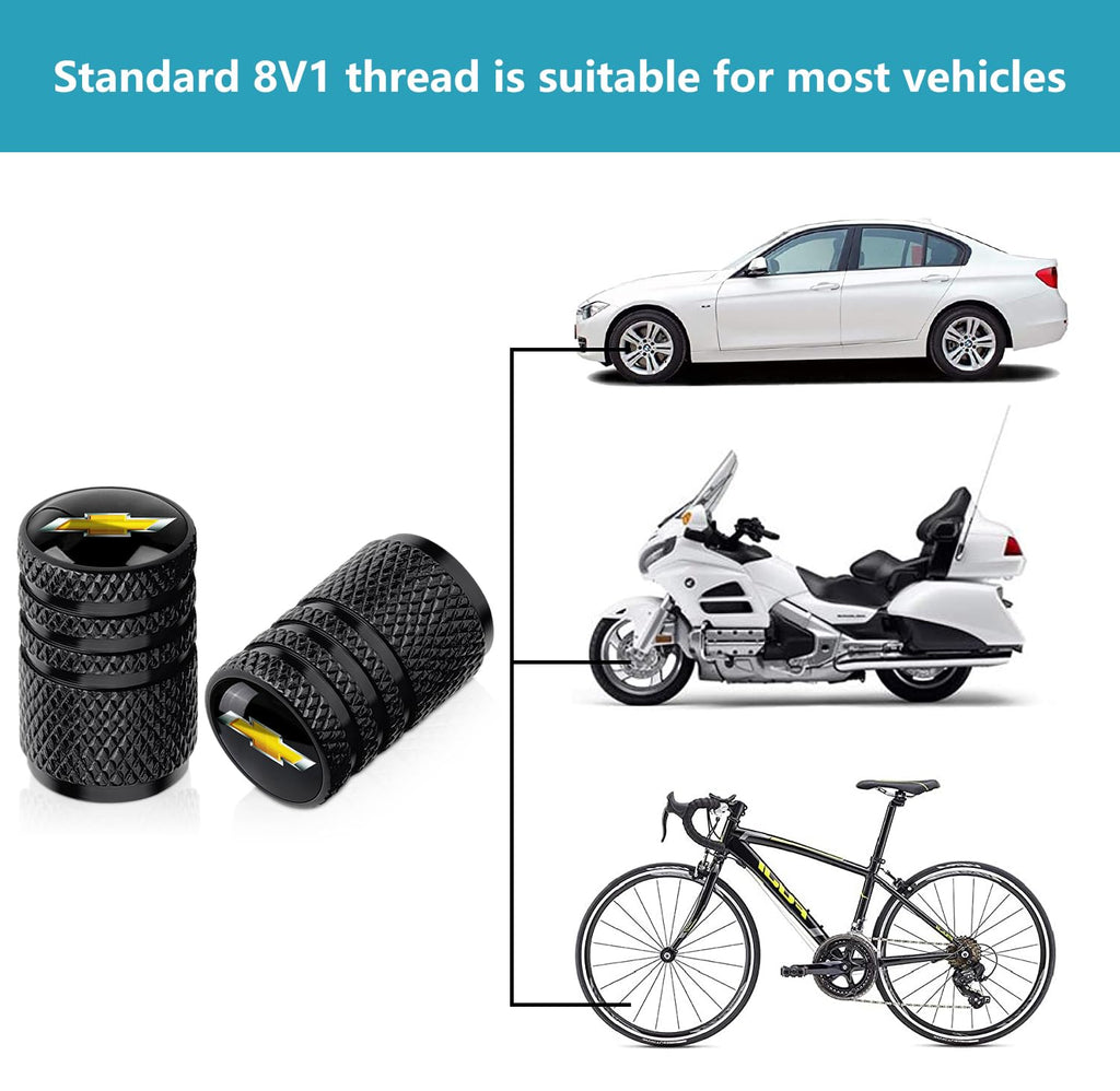 Tire Valve Stem Caps for Ford Mustang Metal Car Wheel Air caps Auto Valve Stem Caps Accessories 4 Pcs Black