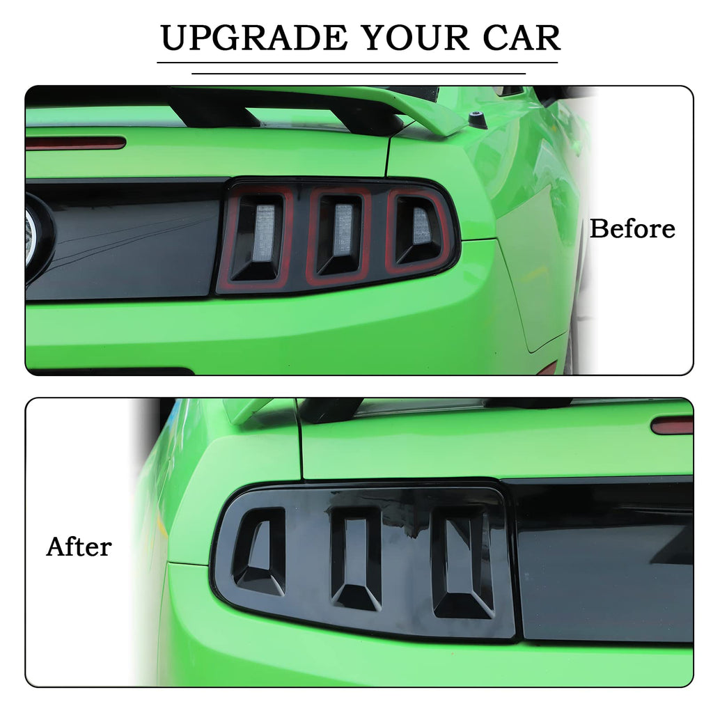 RT-TCZ Tail Light Lamp Cover Guard Trim Frame Bezels Decoration Accessories Compatible with Ford Mustang 2018-2023(2018+ Smoke Black)