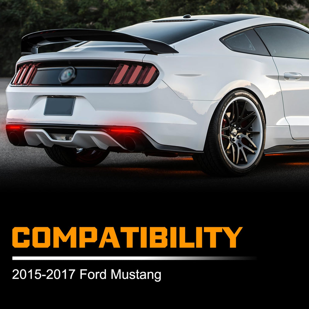 Gempro LED Side Marker Lights for Ford Mustang 2015-2023 Rear White Fender Marker Reflectors Lamps Smoked Len, 2PCS