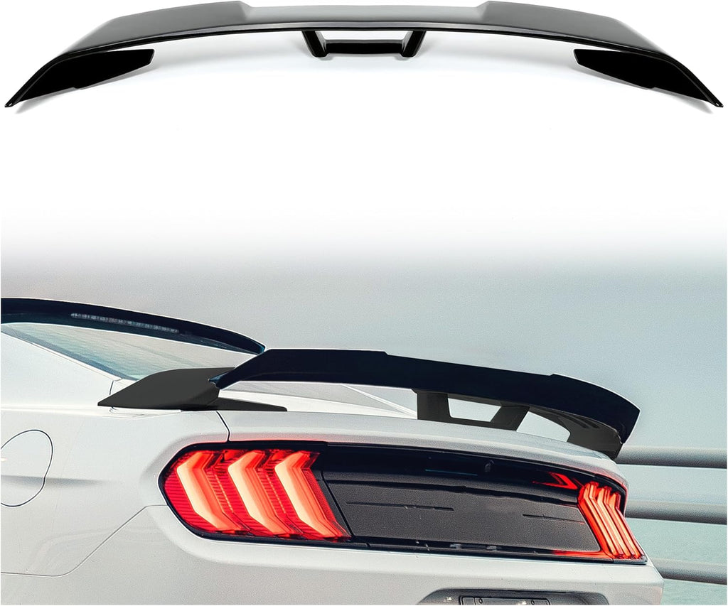 KUAFU Trunk Spoiler Compatible with 2015-2023 Ford Mustang GT500 GT350 V6/V8/Shelby/GT/EcoBoost 2 Door Coupe Models, Rear Wing Gloss Black