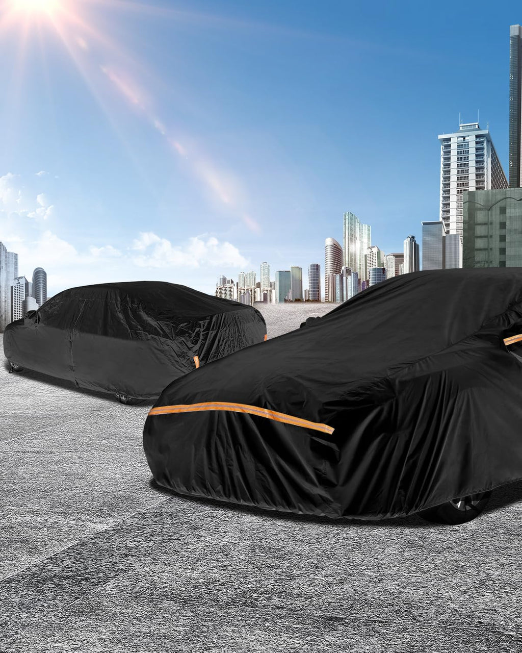 Car Cover Waterproof All Weather Custom Fit for Ford Mustang 1994-2025, 420D Oxford Full Outdoor Automtive Heavy Duty Covers Windproof Snowproof Dustproof UV Hail Protection Accessories