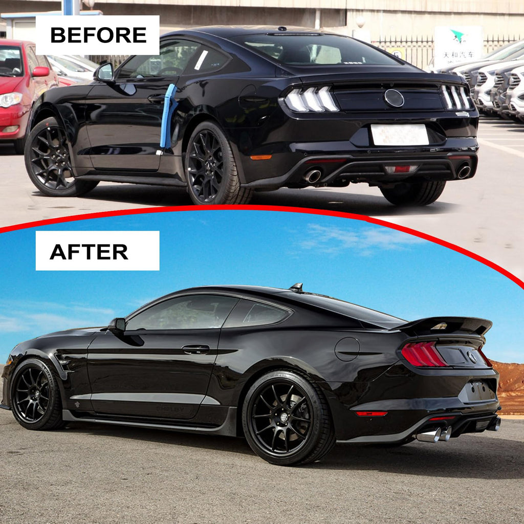 2015-2023 Mustang Ecoboost Spoiler Compatible with Mustang V6/V8/Shelby/GT/EcoBoost Coupe 2 Door Models GT 350 GT500 Style ABS Trunk Rear Spoiler Wing